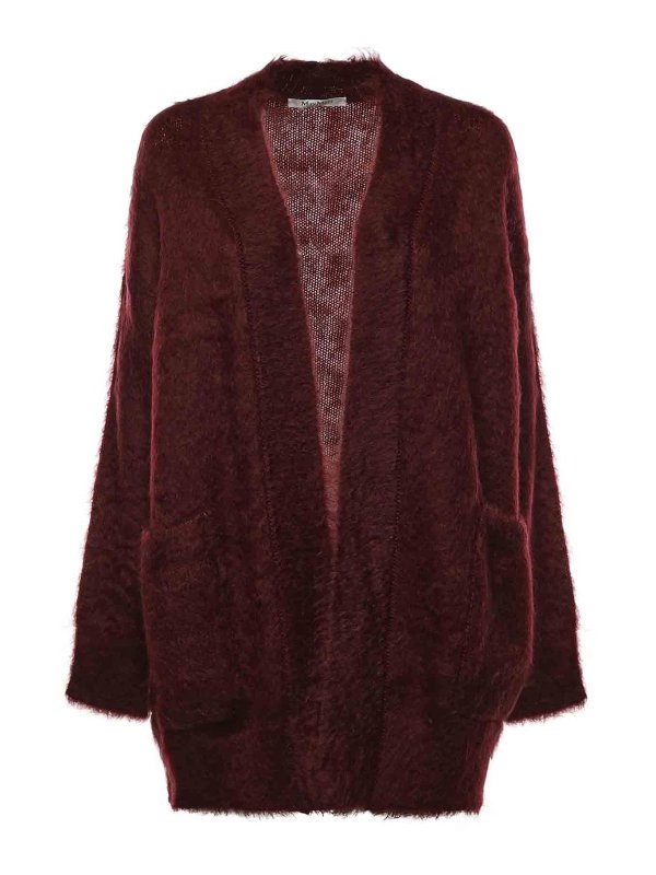 Max Mara: Strickpullover mit Rundhalsausschnitt - Rundhalspullover - Rot