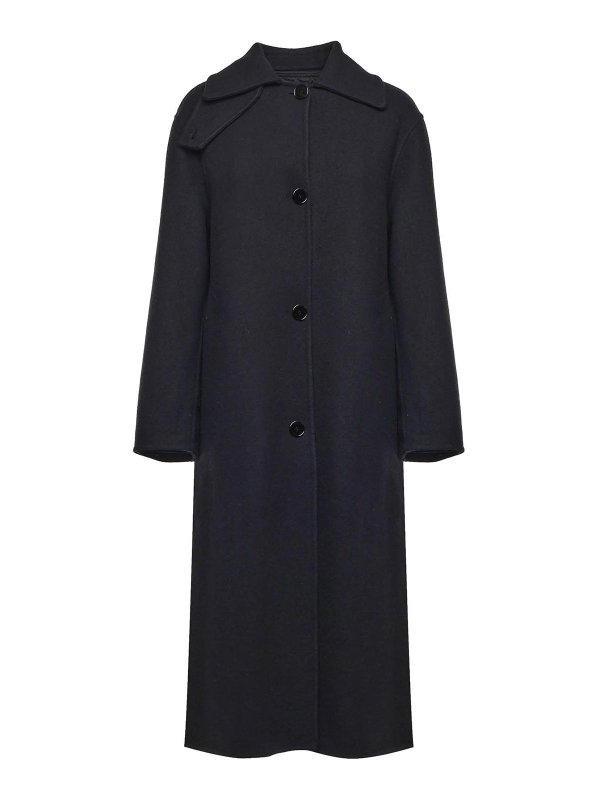MONCLER: Abrigos semilargos - Abrigo Midi - Azul