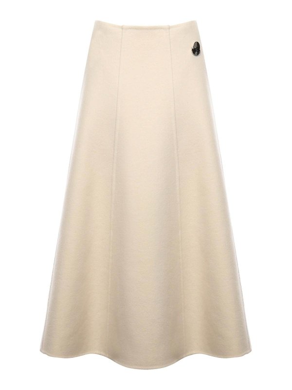 MONCLER: Knielange und Midi Röcke - Midirock - Weiß