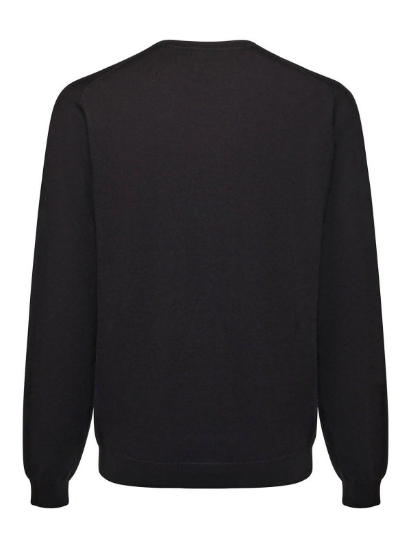 The Best Shops SUN 68: Strickpullover mit Rundhalsausschnitt - Rundhalspullover - Schwarz