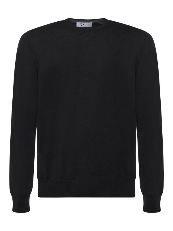 GIULIANO GALIANO: クルーネック - クルーネック - 黒
