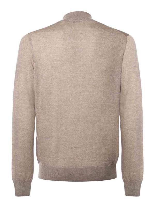 The Best Shops GIULIANO GALIANO: crew necks - Wool Zip-Up Jacket