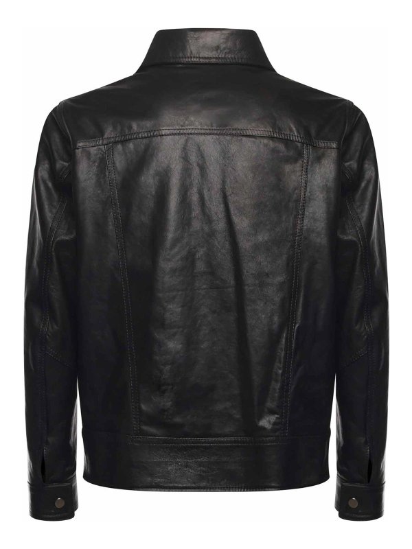 Blouson En Cuir - Noir shop online: GIULIANO GALIANO