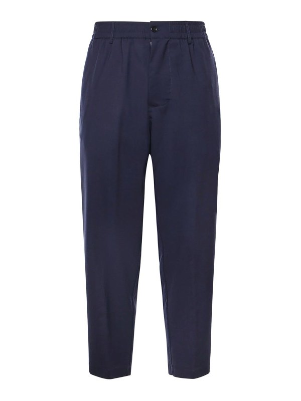 GIULIANO GALIANO: カジュアルトラウザー - カジュアルパンツ - ブルー