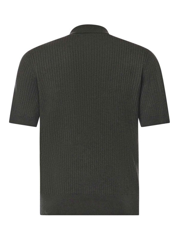 The Best Shops GUCCI: polo shirts - Ribbed Wool And Cashmere Polo Shirt