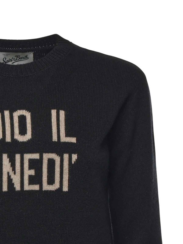 MC2 SAINT BARTH: Strickpullover mit Rundhalsausschnitt online - Rundhalspullover - Schwarz