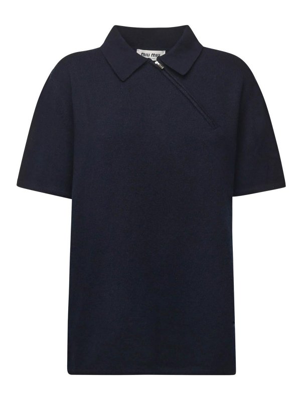 MIU MIU: polo shirts - Cashmere Polo Shirt