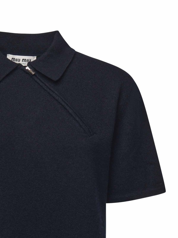 MIU MIU: polo shirts online - Cashmere Polo Shirt