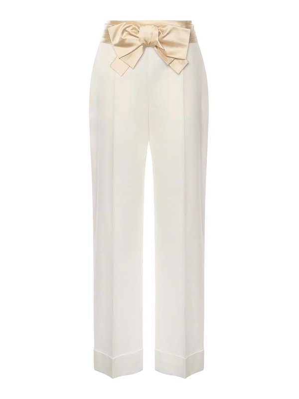 VALENTINO GARAVANI: カジュアルトラウザー - カジュアルパンツ - 白