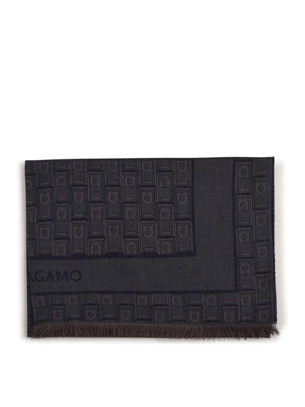 SALVATORE FERRAGAMO: スカーフ - スカーフ - ブルー