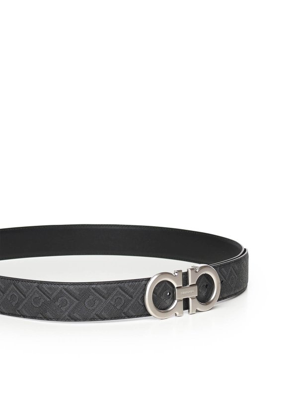 SALVATORE FERRAGAMO: cinture online - Cintura Gancini reversibile