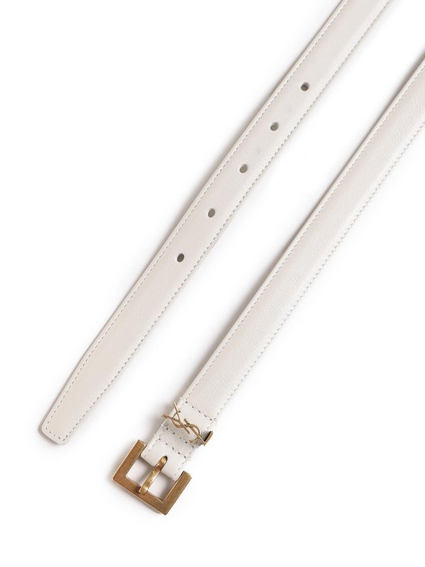 The Best Shops SAINT LAURENT: belts - Cassandre Slim Leather Belt