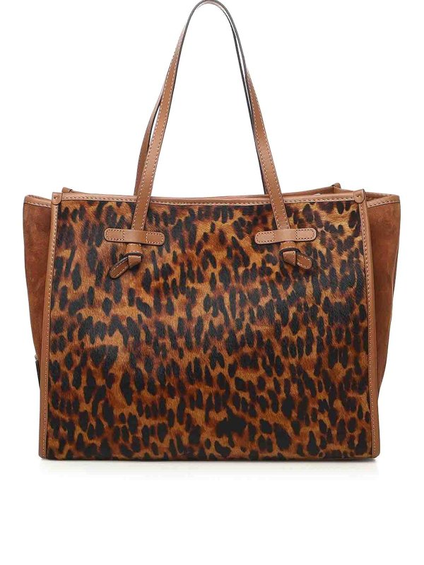 GIANNI CHIARINI: totes bags - Marcella Printed Leather Tote Bag
