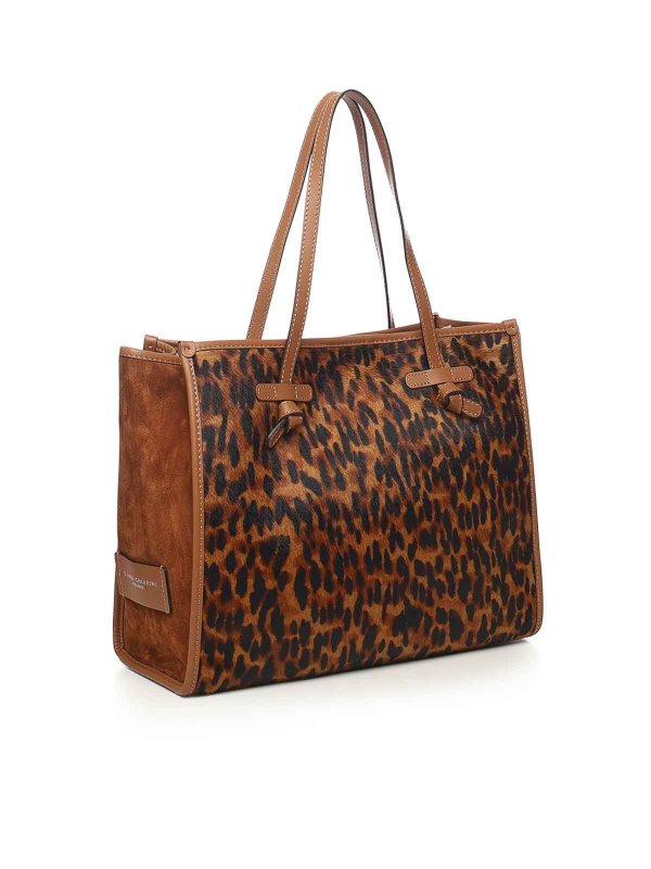 GIANNI CHIARINI: totes bags online - Marcella Printed Leather Tote Bag