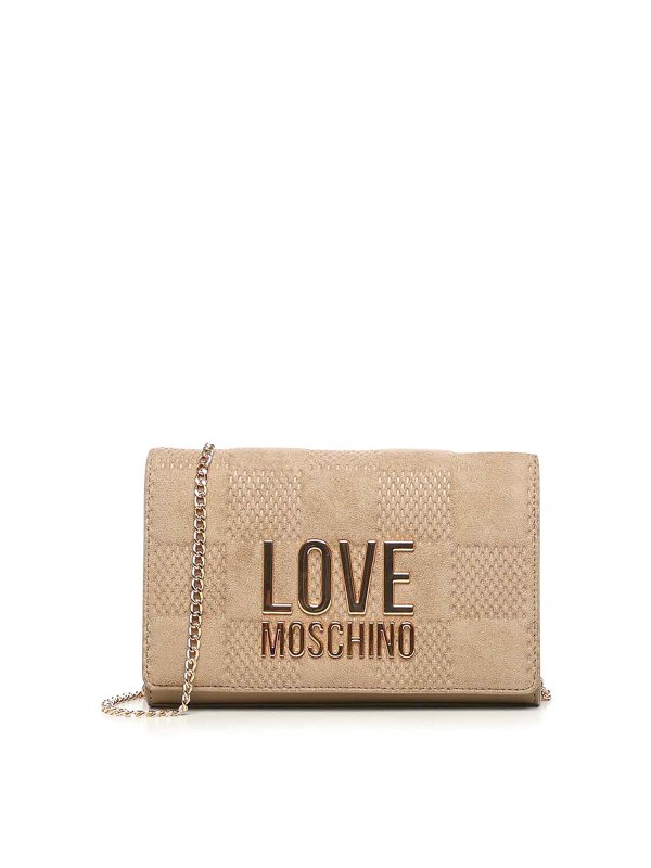 LOVE MOSCHINO: Bolsos de hombro - Bolsa De Hombro - Beis