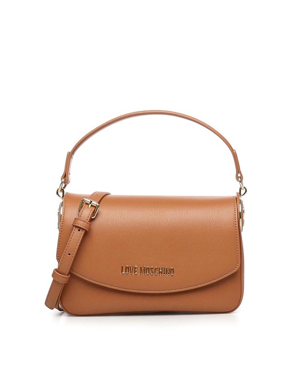 LOVE MOSCHINO: クラッチバッグ - クラッチバッグ - ブラウン