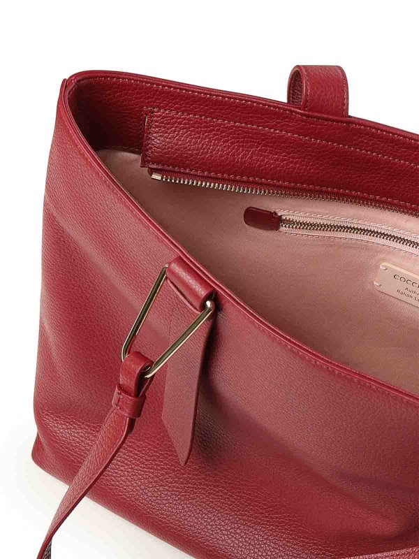 トートバッグ - 赤 shop online: COCCINELLE