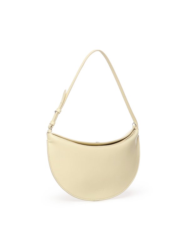 JACQUEMUS: shoulder bags online - Le Petit Calisso Round Leather Shoulder Bag