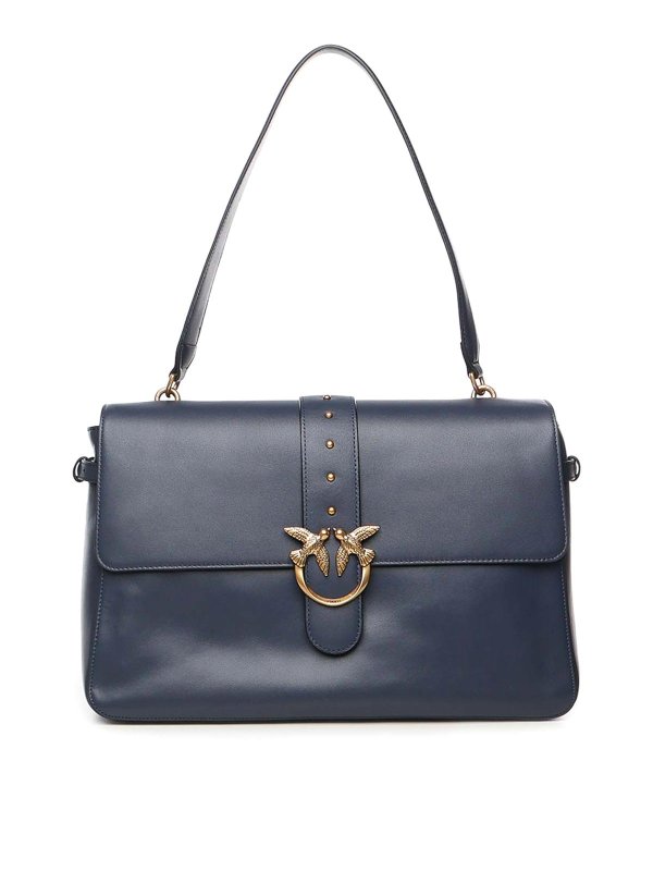 Pinko: shoulder bags - Love Bag Slouchy Maxi Leather Shoulder Bag