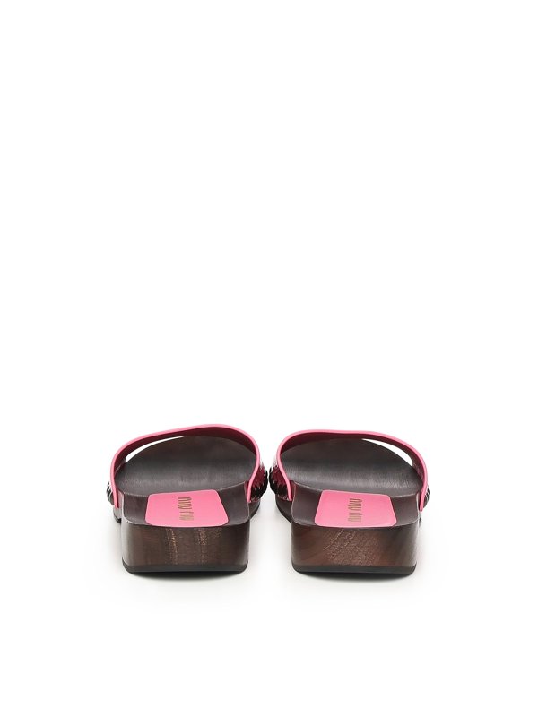 The Best Shops MIU MIU: mules shoes - Patent Leather Clogs With Logo
