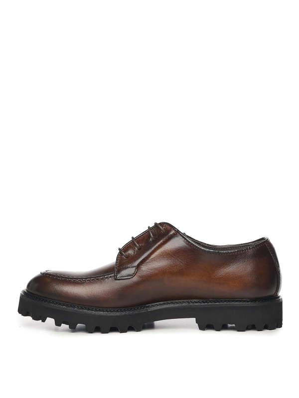 編み上げ靴 - ブラウン shop online: GIULIANO GALIANO