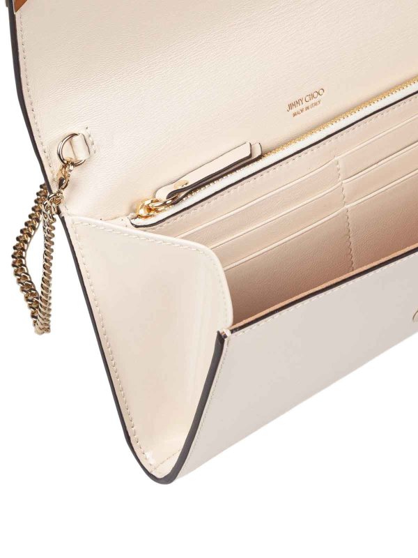 クラッチバッグ - 白 shop online: JIMMY CHOO