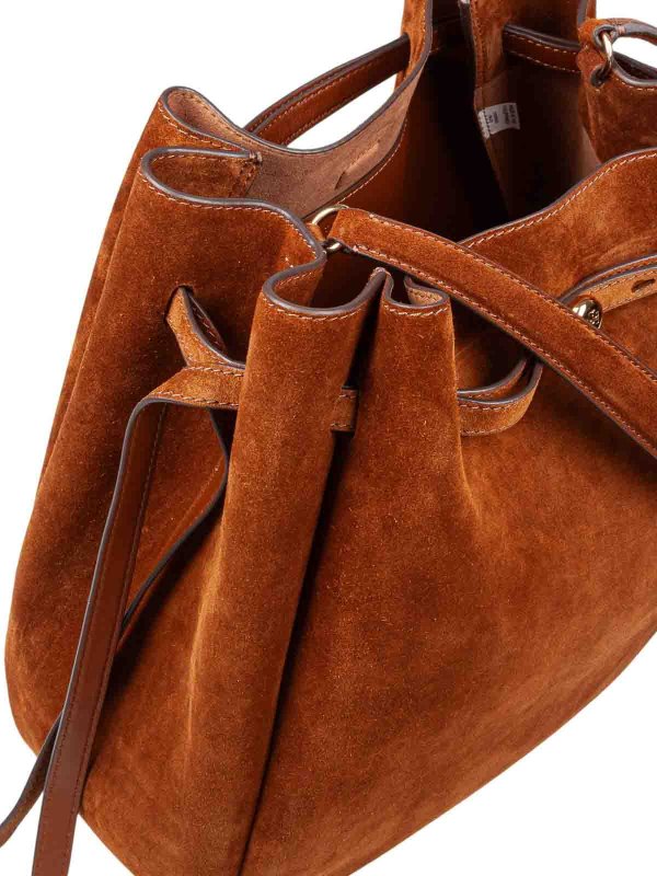 バケットバッグ - キャメル shop online: TORY BURCH