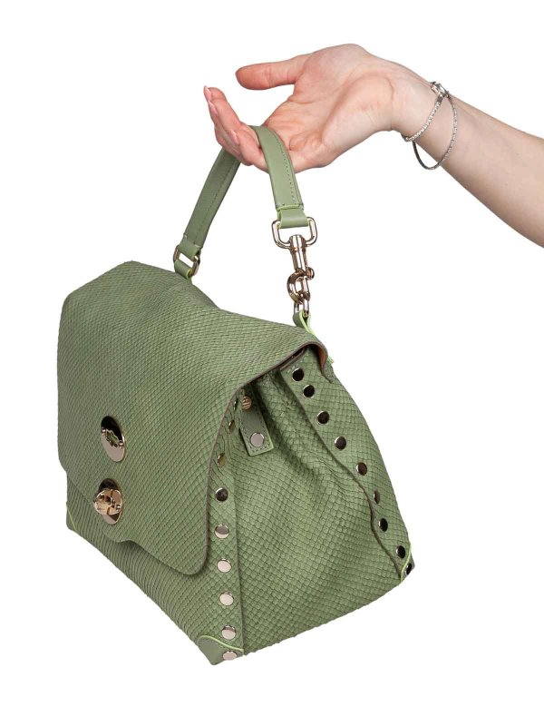 ZANELLATO: totes bags online - Postina Amoretto S Handbag in Green Leather