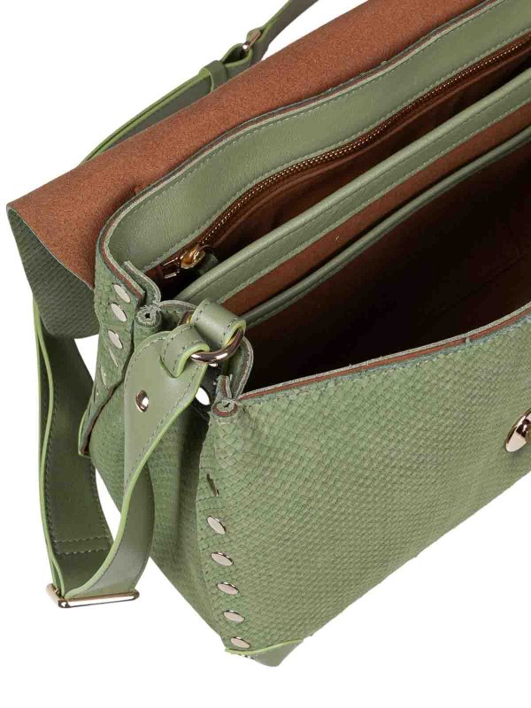 Postina Amoretto S Handbag in Green Leather Replica 
online: ZANELLATO