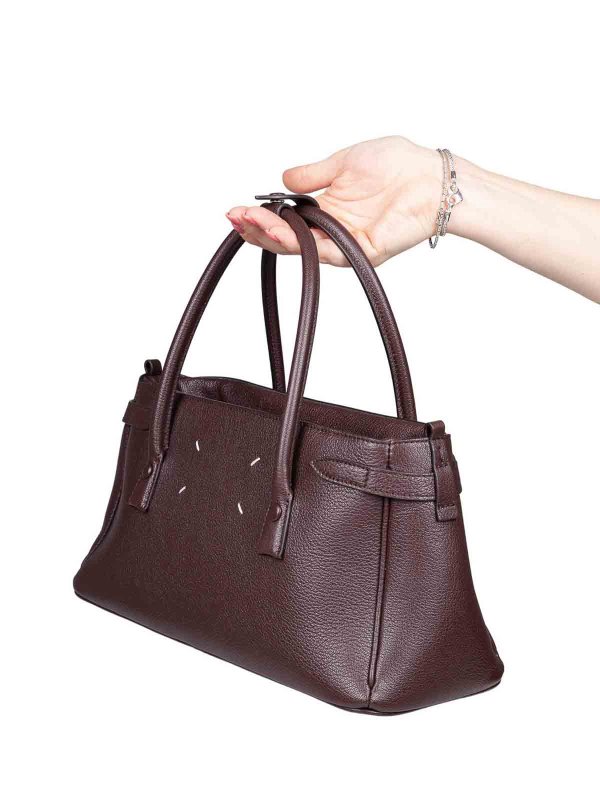 Maison Margiela: totes bags online - 5Ac Hand Bag In Brown Leather