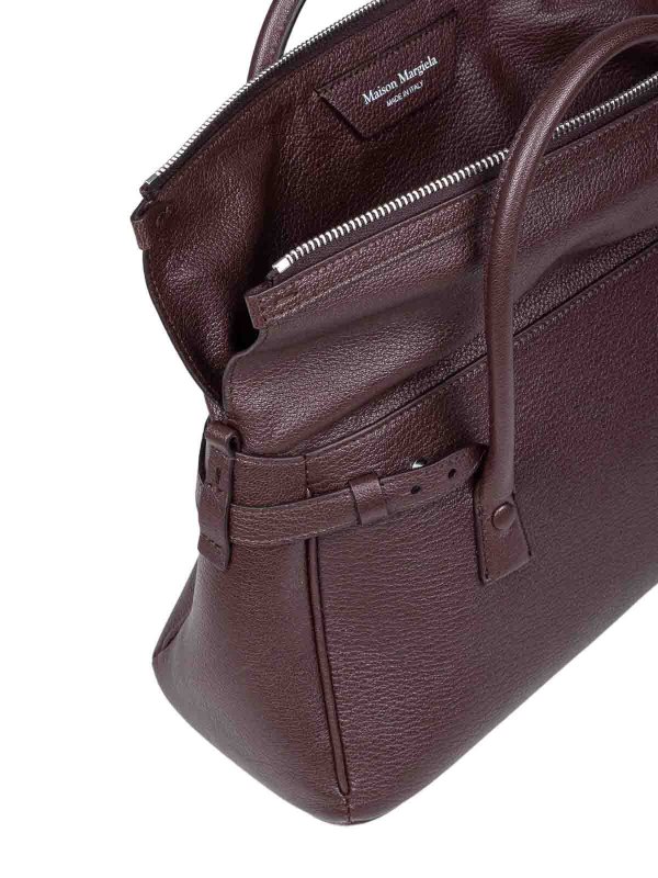 5Ac Hand Bag In Brown Leather Replica 
online: Maison Margiela