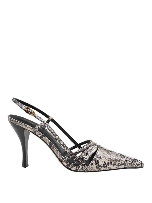 MICHAEL KORS: sandals - Haisley Slingback In Python-colored Leather