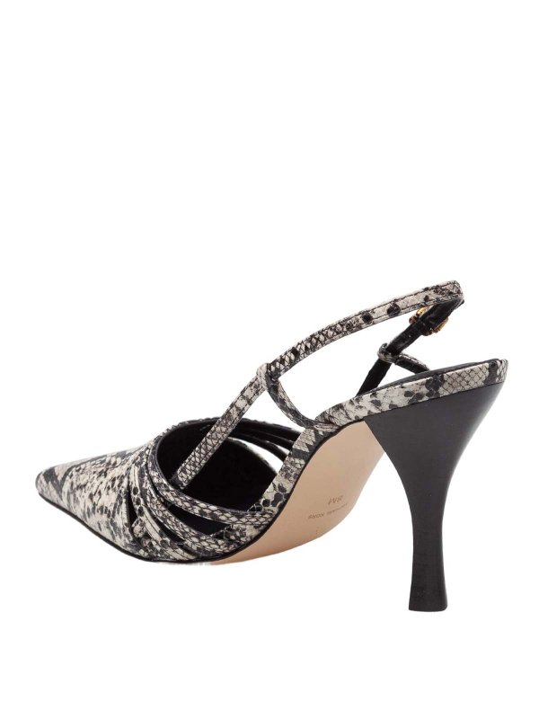 The Best Shops MICHAEL KORS: sandals - Haisley Slingback In Python-colored Leather