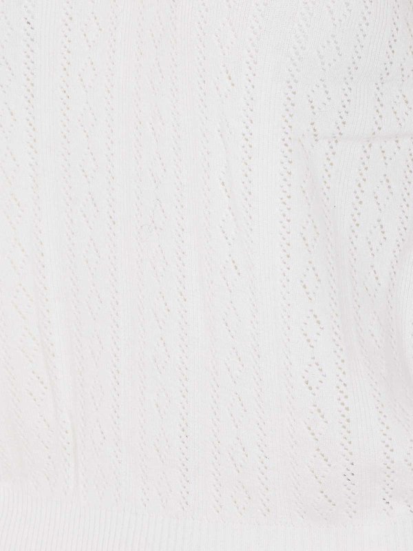 The Best Shops LISA YANG: Strickpullover mit Rundhalsausschnitt - Rundhalspullover - Weiß