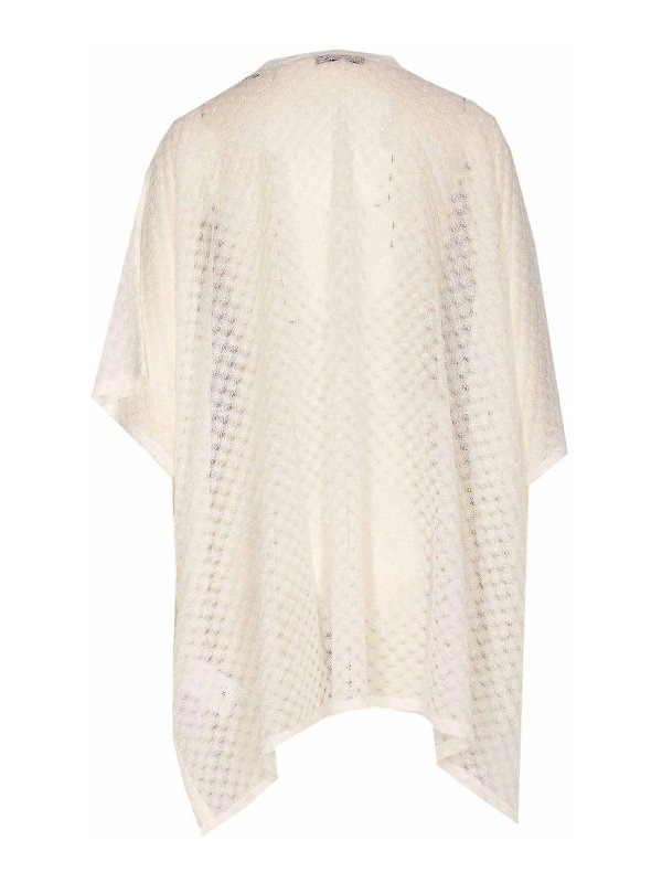 MISSONI: short dresses online - White Short Lame Raschel Workmanship Caftan
