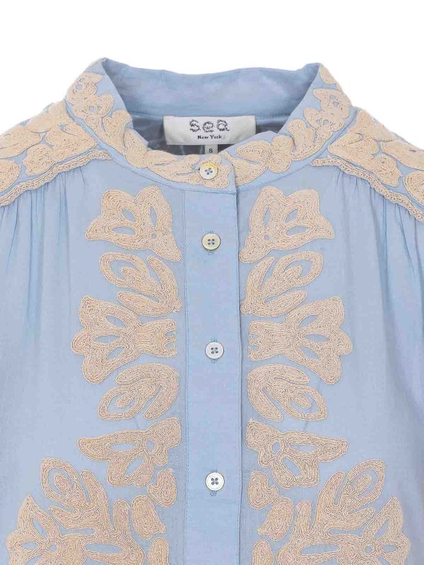 ショートドレス - ブルー shop online: SEA NEW YORK