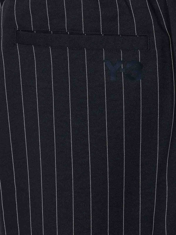 The Best Shops Y-3: casual trousers - Black Striped Pants