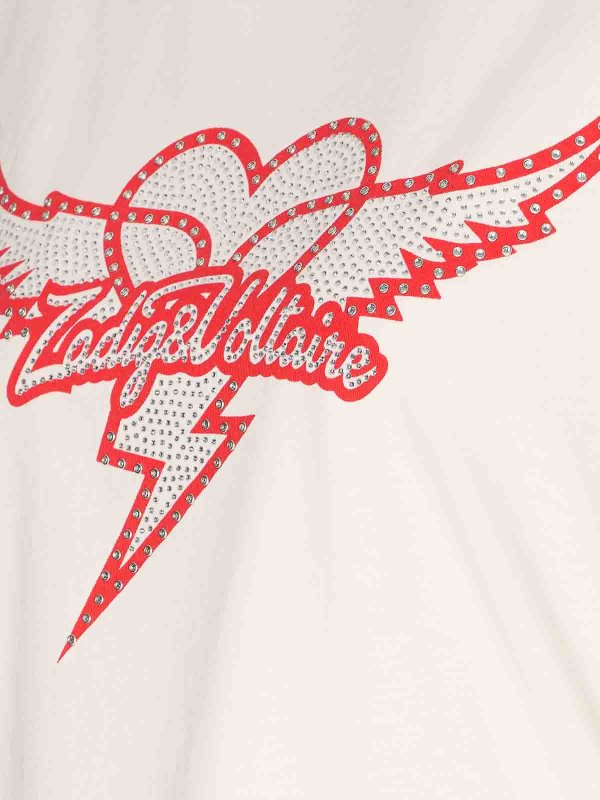 The Best Shops ZADIG&VOLTAIRE: maglia collo rotondo - Strass bianchi