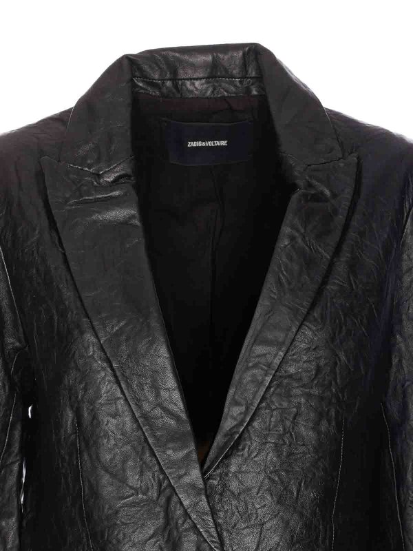 レザージャケット - 黒 shop online: ZADIG&VOLTAIRE