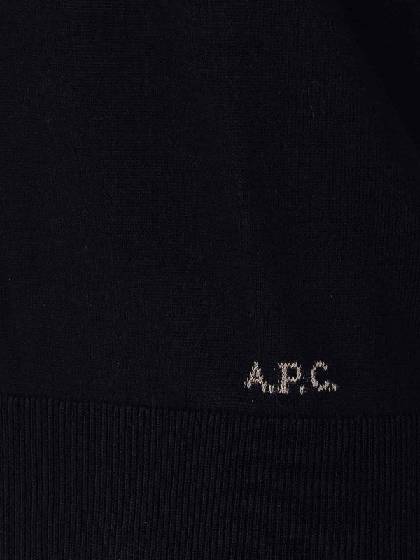 The Best Shops A.P.C.: Strickpullover mit Rundhalsausschnitt - Rundhalspullover - Schwarz