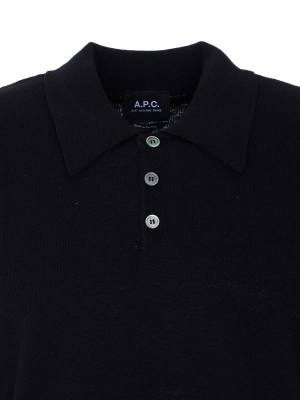 Polo - Noir shop online: A.P.C.