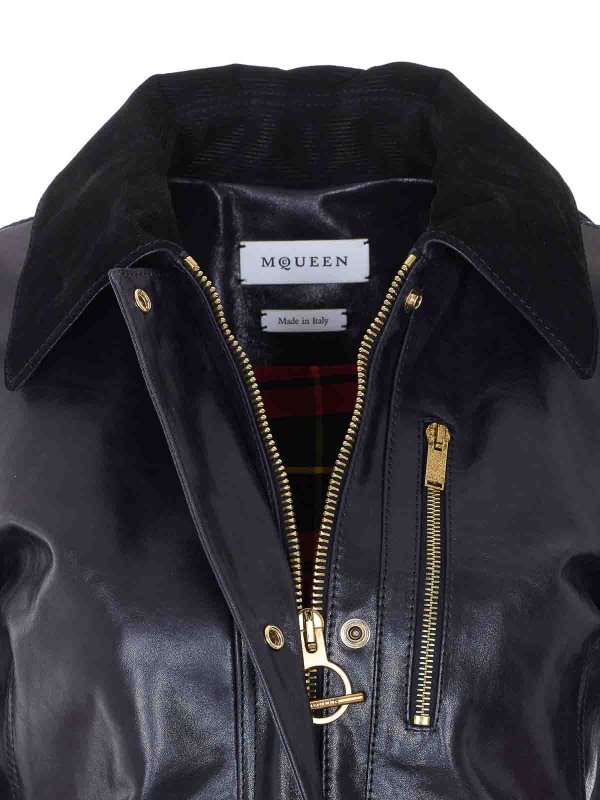 ALEXANDER MCQUEEN: leather jacket online - Kickback Leather Jacket