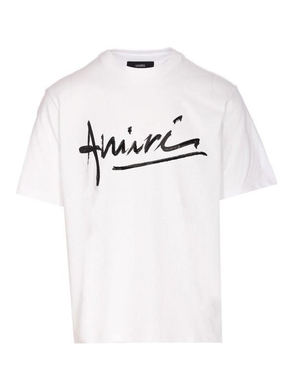 AMIRI: t-shirts - White Script T-Shirt