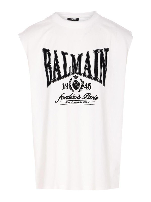 Balmain: Tops und Tank Tops - Top - Weiß