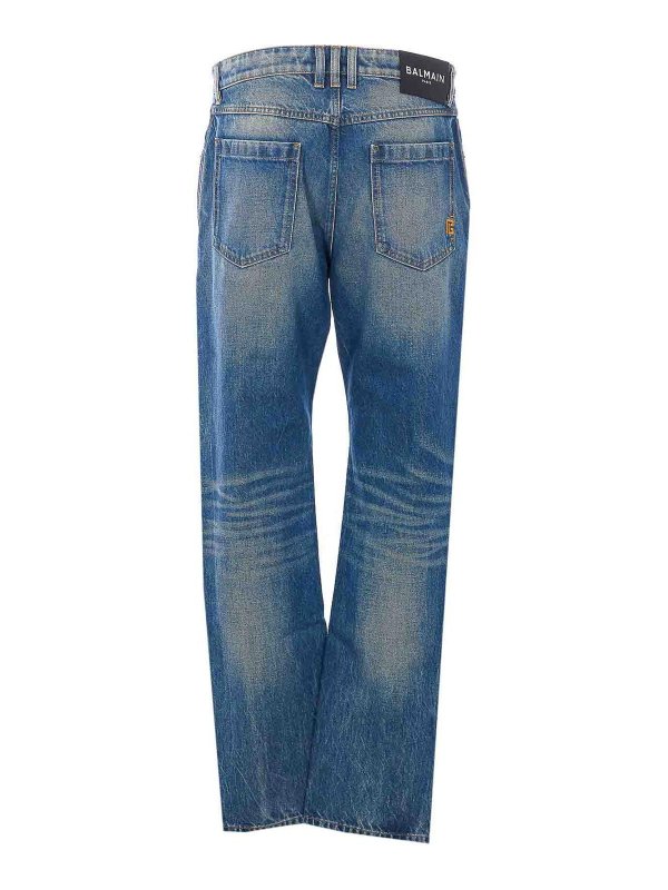 Balmain: Jeans Rectos online - Vaqueros Rectos - Azul