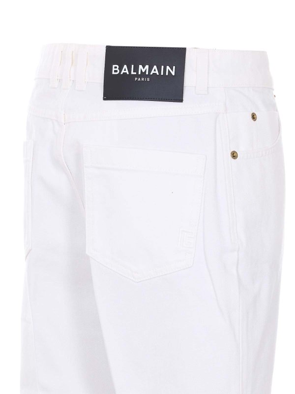 The Best Shops Balmain: Jeans Rectos - Vaqueros Rectos - Blanco