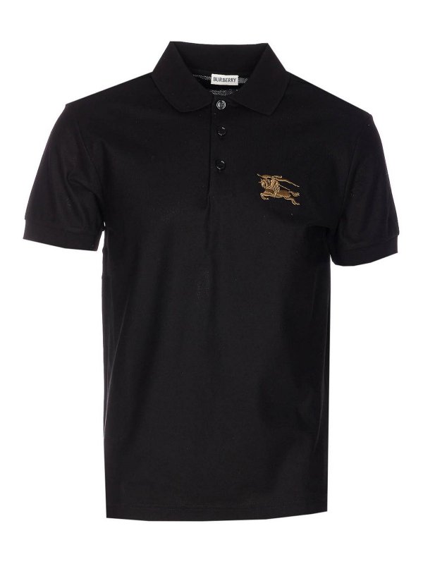 BURBERRY: Polos - Polo - Negro