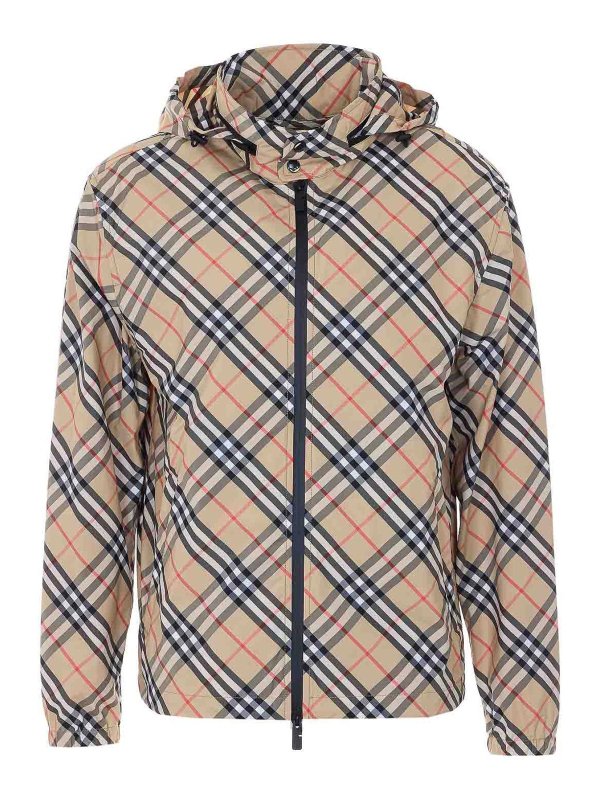 BURBERRY: casual jackets - Beige Jacket With Frontal Zip Closure