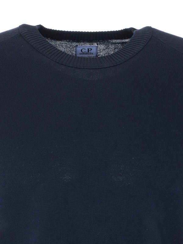 クルーネック - ブルー shop online: C.P. COMPANY