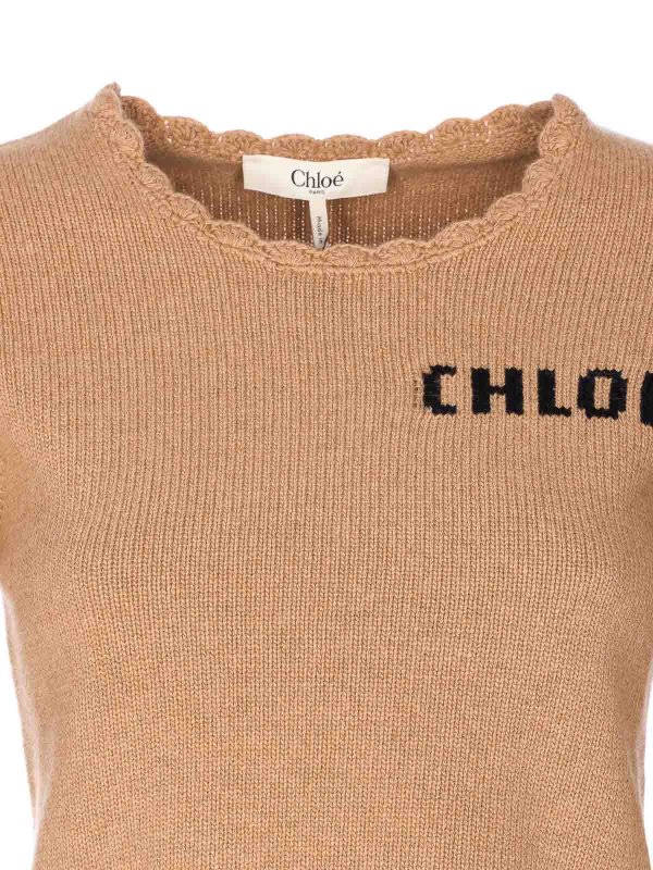 Beige Sweater shop online: CHLOE